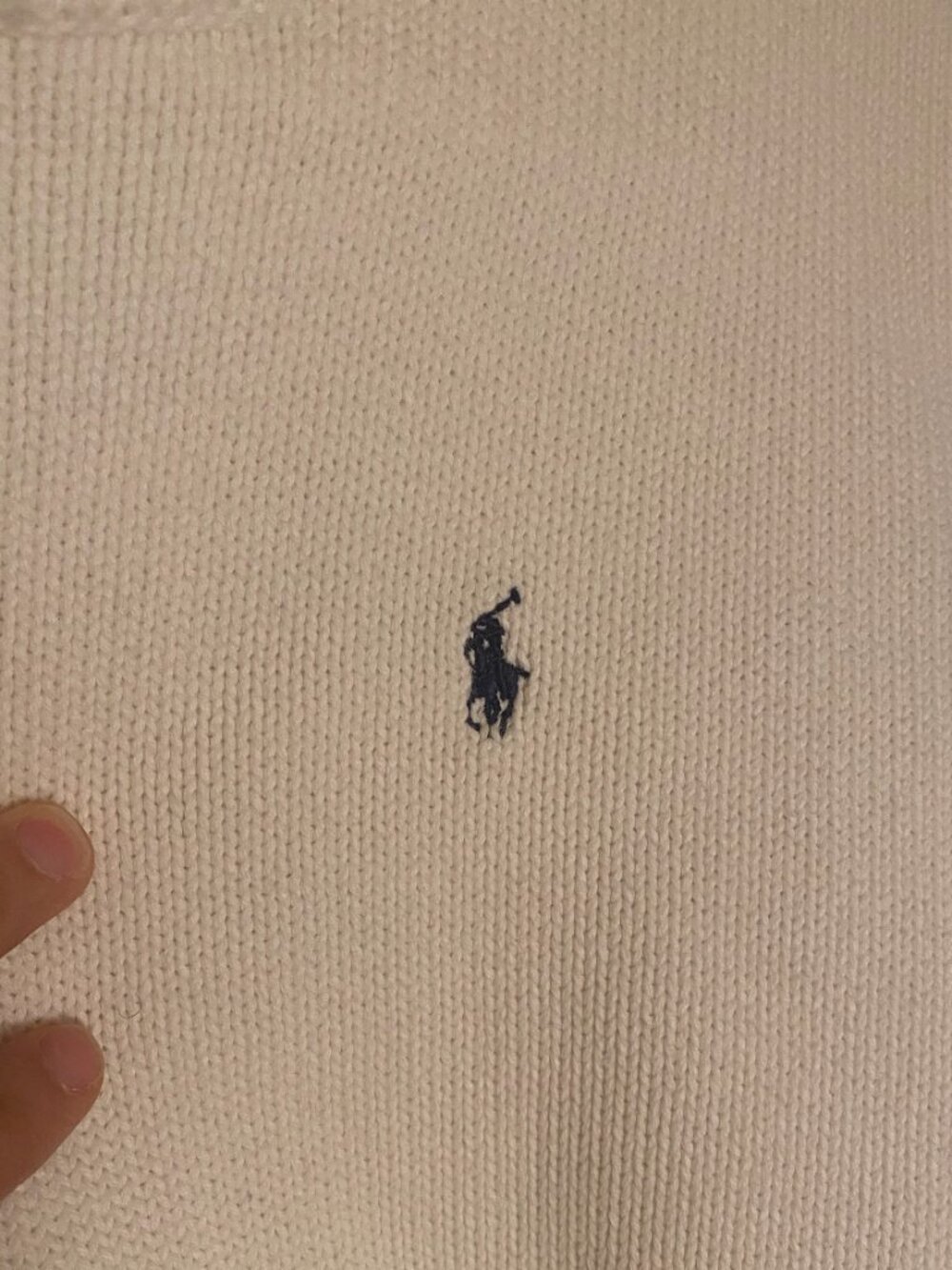 Ralph Lauren Golf Ivory Cotton Crewneck Sweater Size Large - Picture 3 of 6